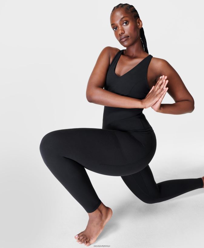 siyah Sweaty Betty kadınlar süper yumuşak yoga taytları 0Z88N8119