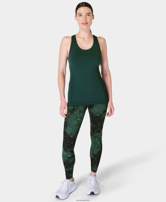 yürüyüş yeşili Sweaty Betty kadınlar atlet kesintisiz egzersiz tankı 0Z88N8225